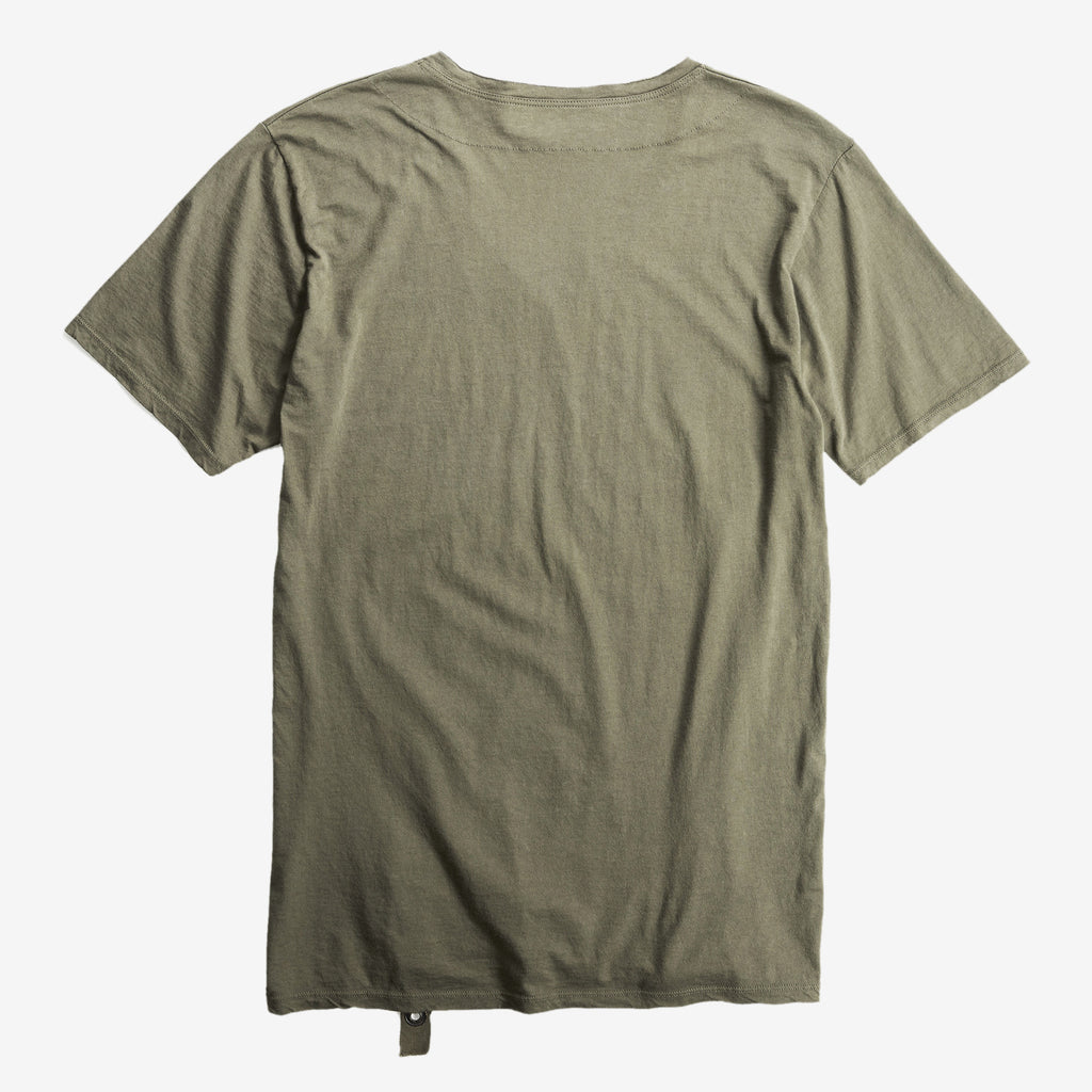 Raw V-neck Olive