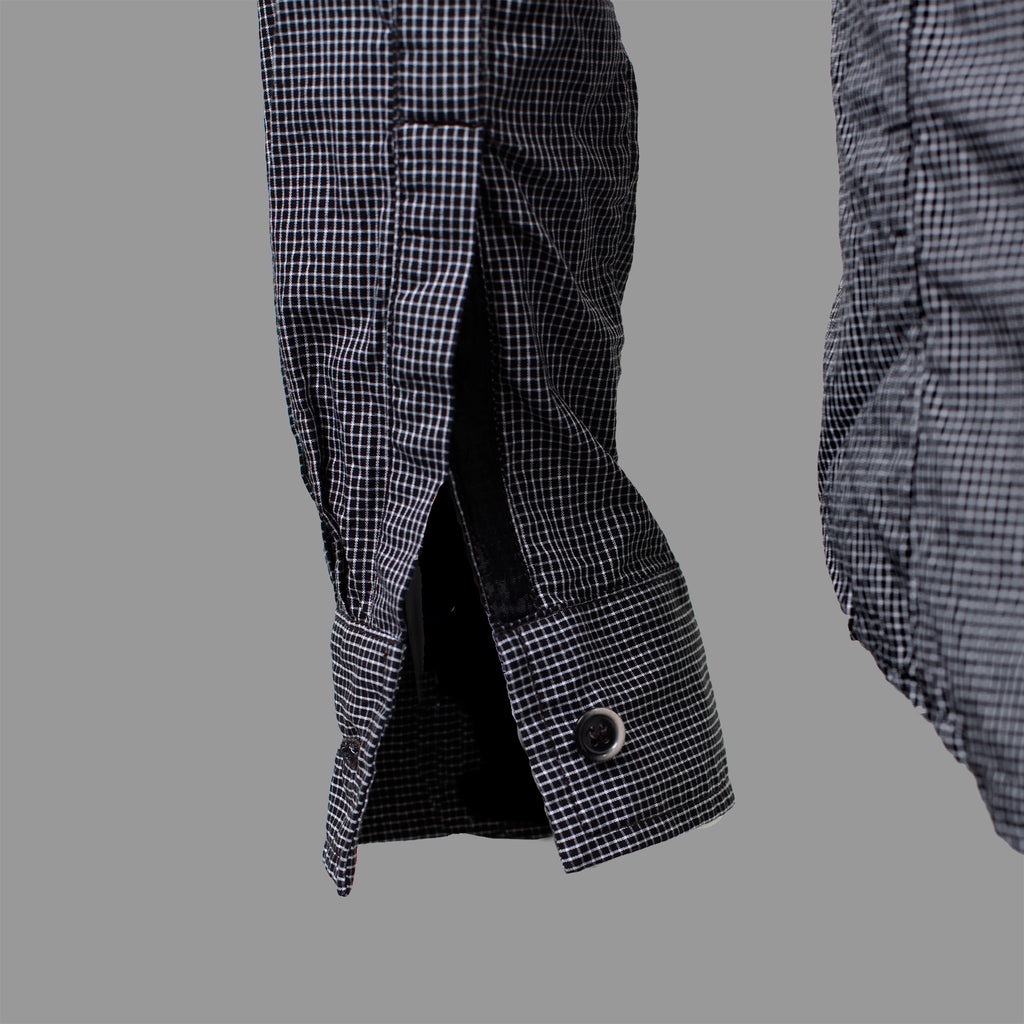 STANDARD ISSUE BUTTON UP BLACK GRID