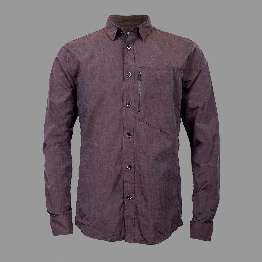 STANDARD ISSUE BUTTON UP EGGPLANT