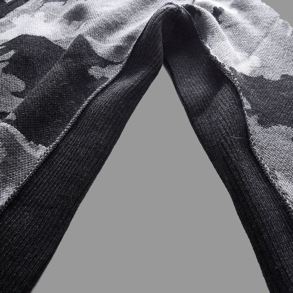 MASK WOOL HOODIE CAMO BLACK