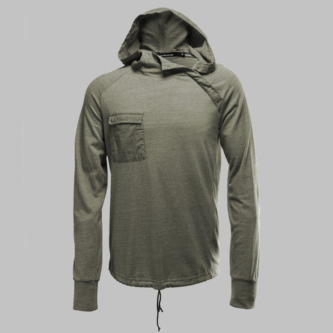DUNE HOODED JERSEY OLIVE